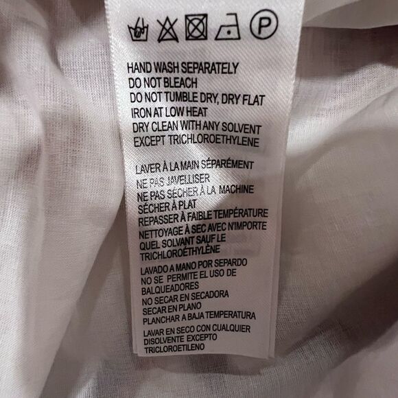 FARM Rio Mary's Tiles Embroidered Detail Linen White Midi Dress Size Small - Picture 12 of 14